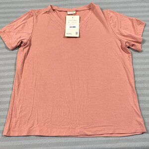 Encircled Shirt Womens XL Terra Cotta The Going Places V-Neck Bamboo Tee Soft